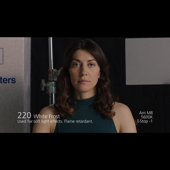 LEE 220 White Frost Lighting Gel Comparison - LEE Filters Direct Canada