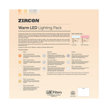 LEE Zircon for LED Warm LED Lighting Gel Pack